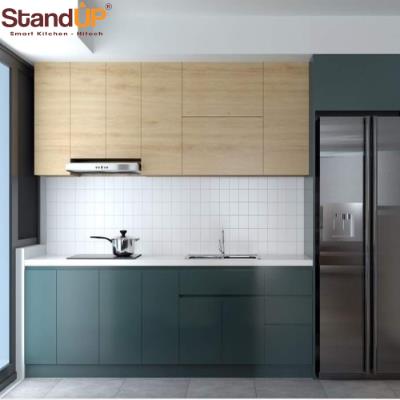 Tủ bếp inox hình chữ i nhỏ gọn, tiện nghi phù hợp cho nhà có diện tích nhỏ