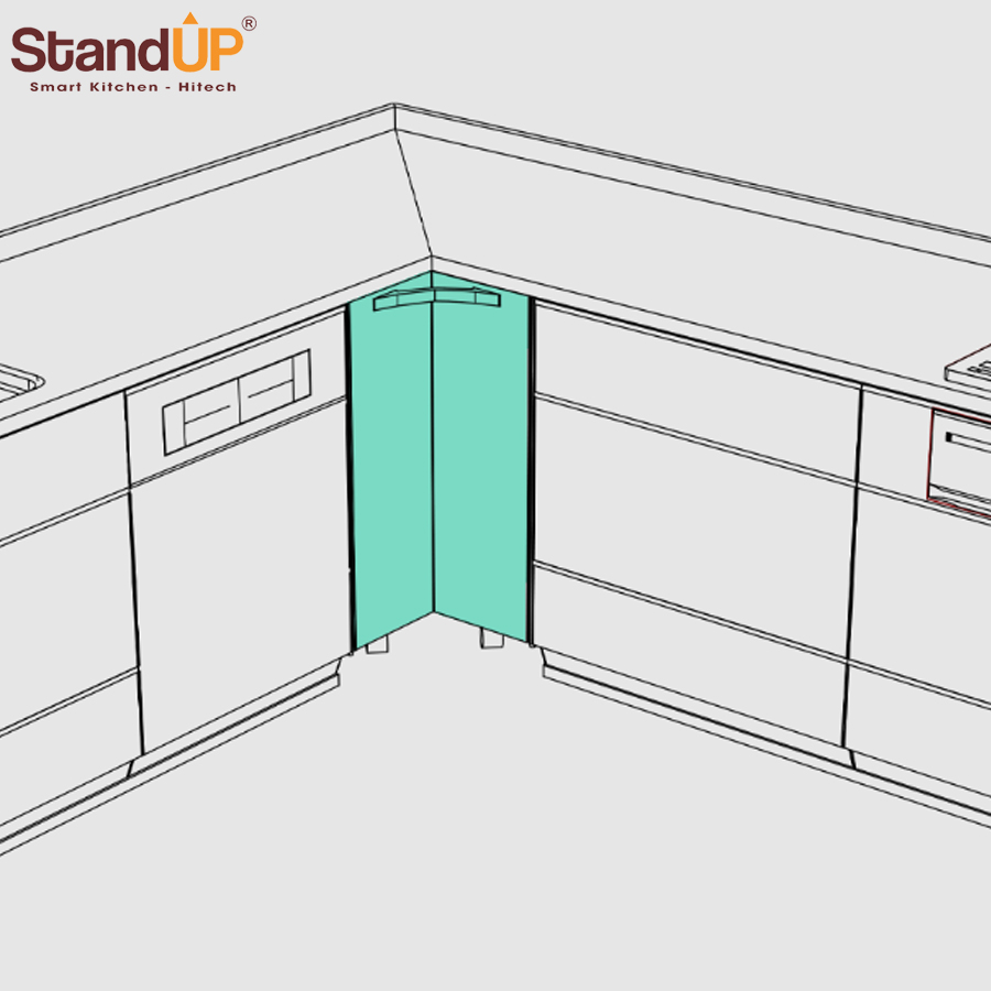 Tìm hiểu về module khoang góc của tủ bếp Inox Nhật Bản Standup