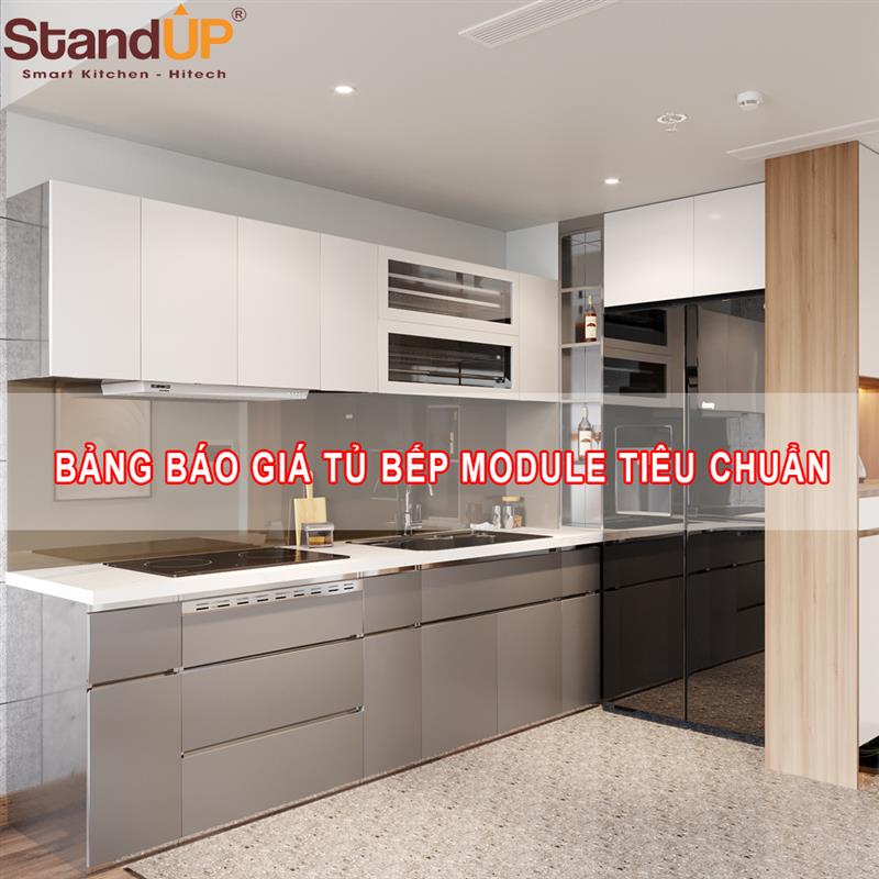 Bảng báo giá tủ bếp module tiêu chuẩn năm 2023