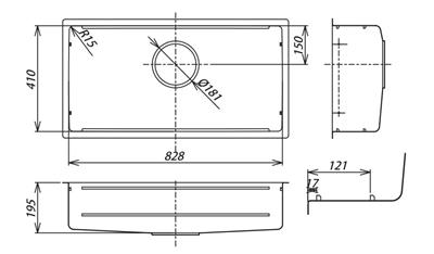 Chậu rửa chén Shigeru 01 hộc JSL - K 3F FS 3